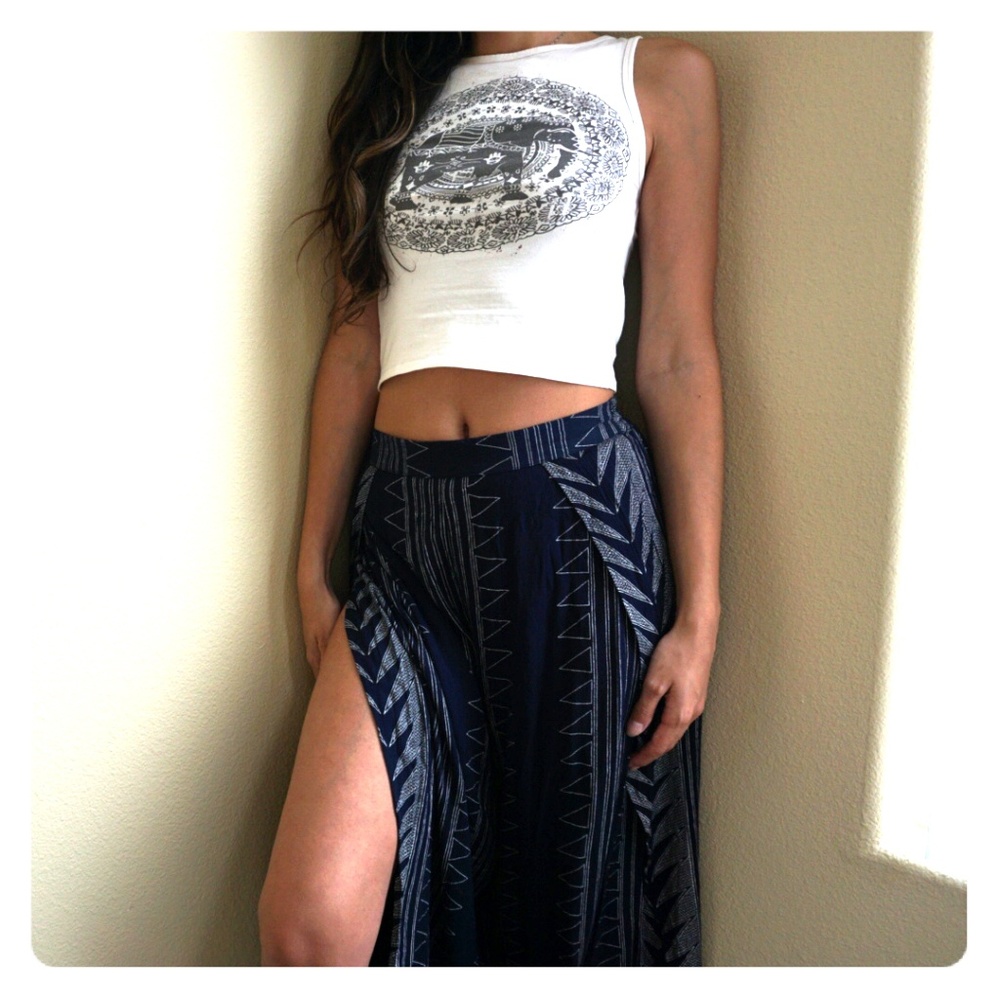 🖤Earthbound Boho Faux Wrap Pants